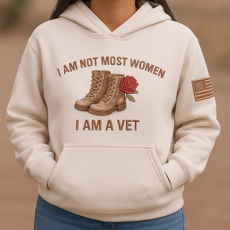 Women's Veterans Art Print Casual Hoodie
