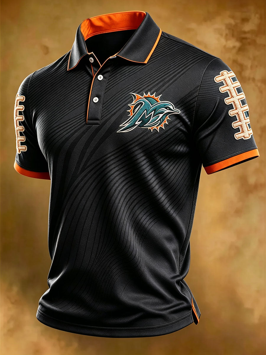 Men'S Retro Football Polo Shirt