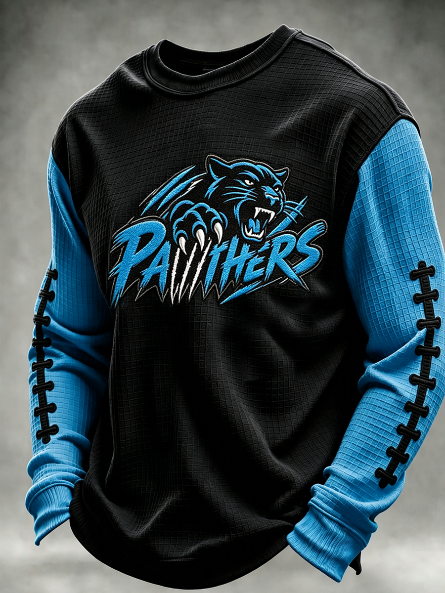 Men'S Football Enthusiast Sports Waffle Top