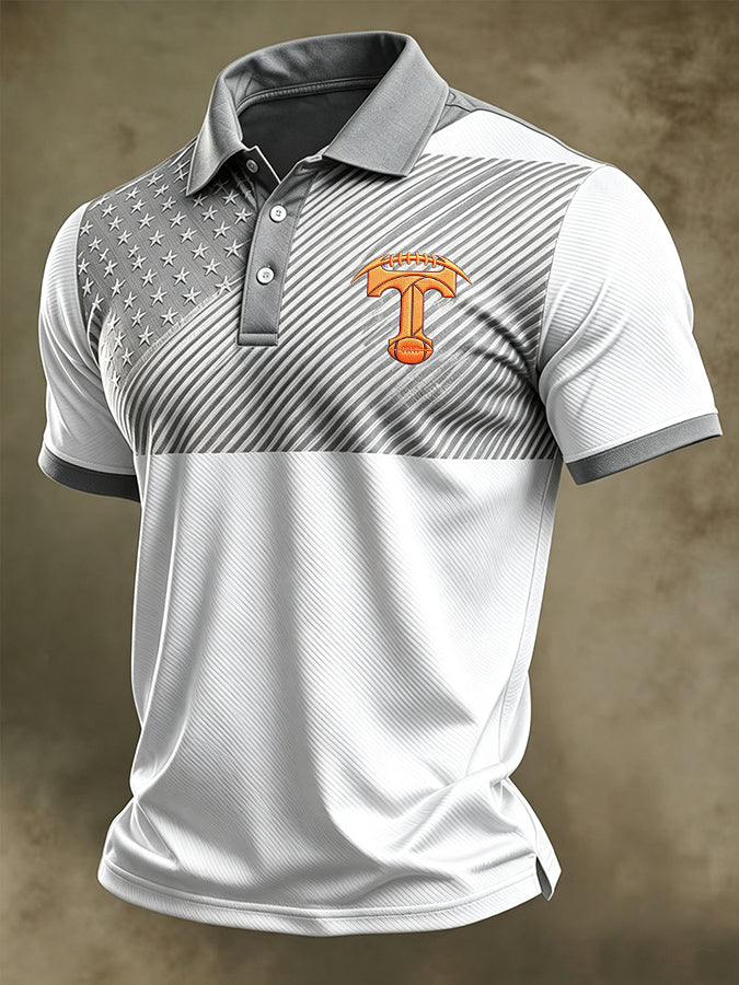 Men's Football Team Fans Football Print Casual Polo