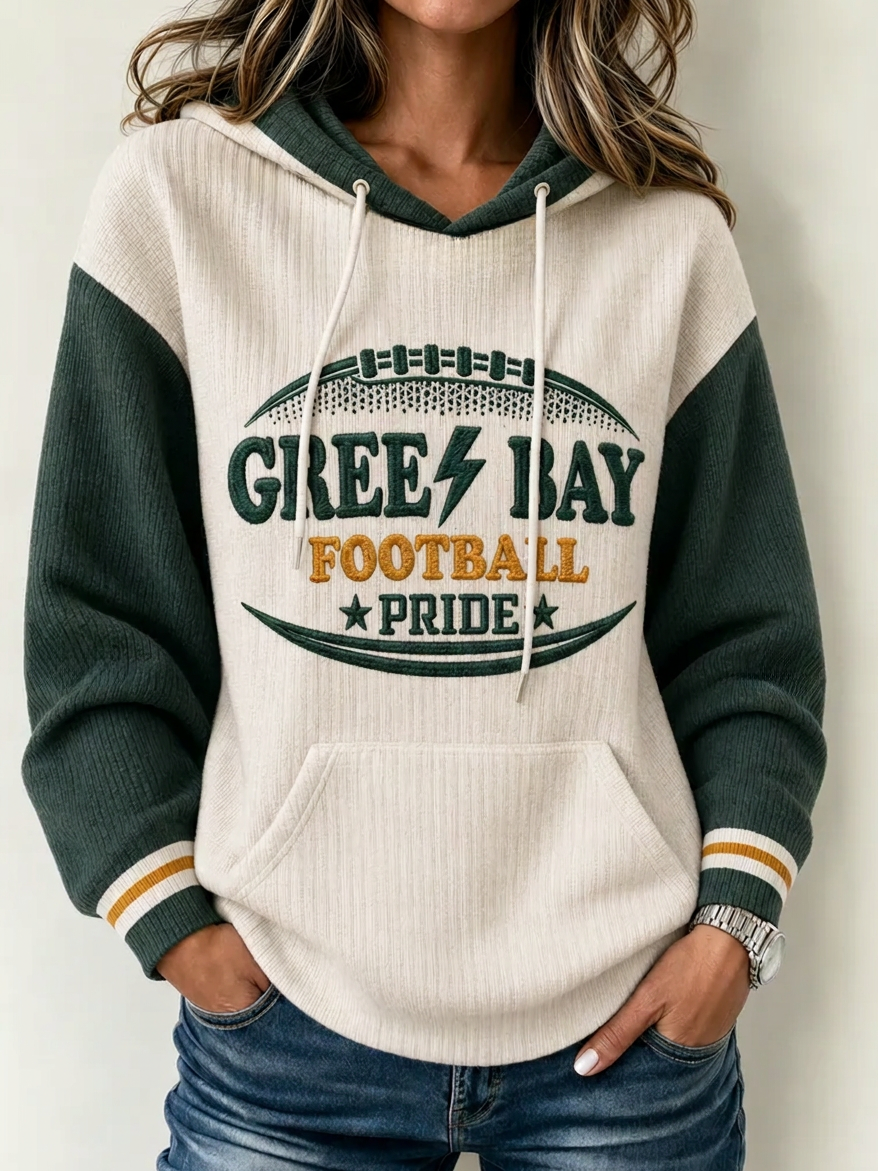 Women'S Football Sports Casual Hooded