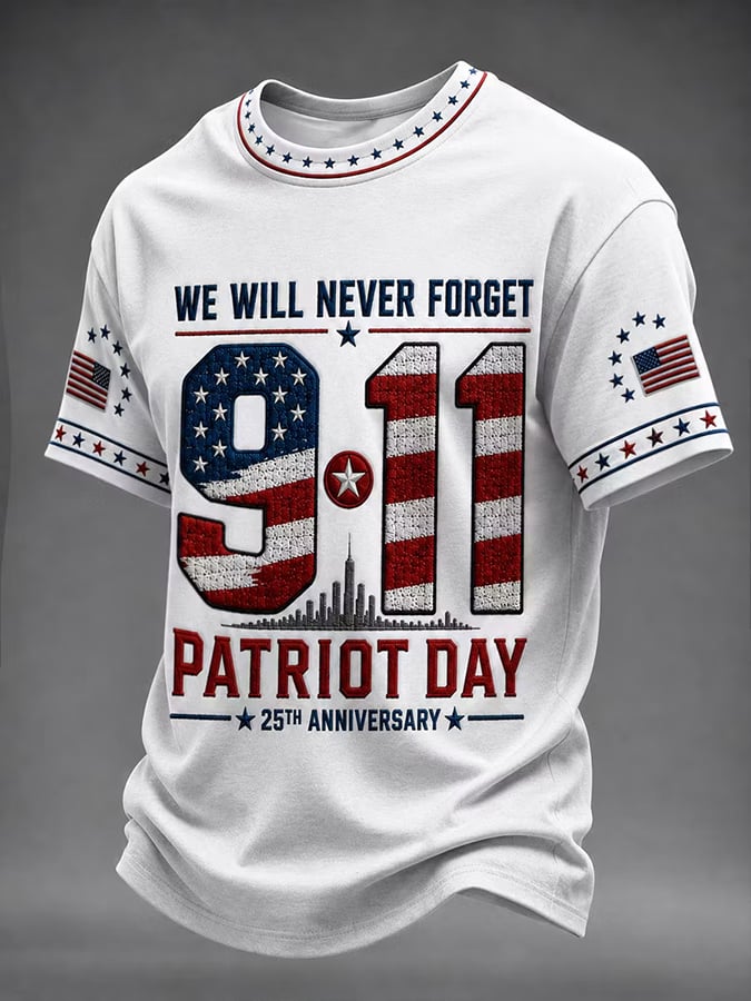 Men'S 9.11 Never Forget Printed T-Shirt