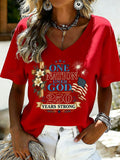 Women's USA 1776-2026 Print Casual T-shirt