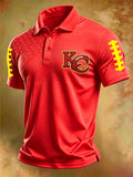 Men'S Football Printed Polo Shirt