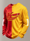 Men'S Football Printed Waffle T-Shirt
