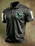 Men'S Football Print Polo T-Shirt
