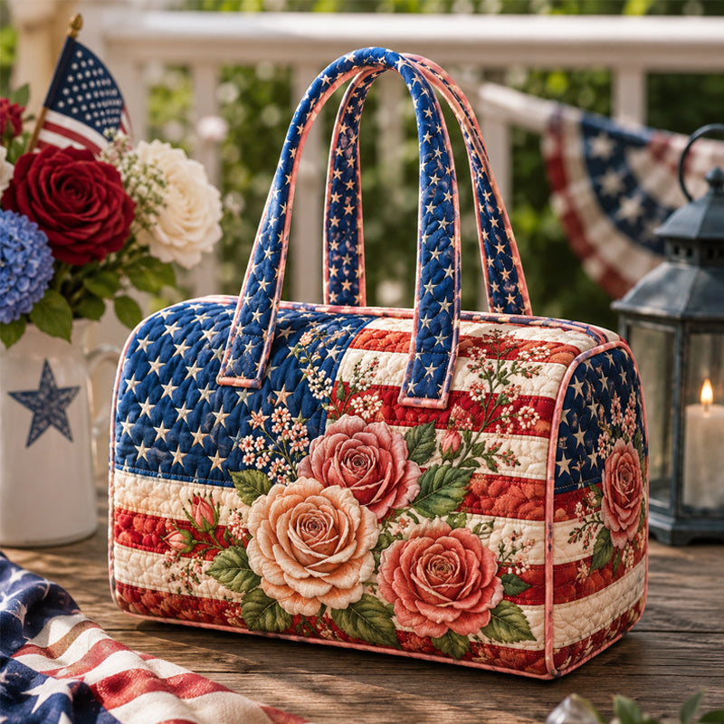 Women's Patriotic-Style Flag Rose Mini Bag