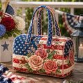 Women's Patriotic-Style Flag Rose Mini Bag