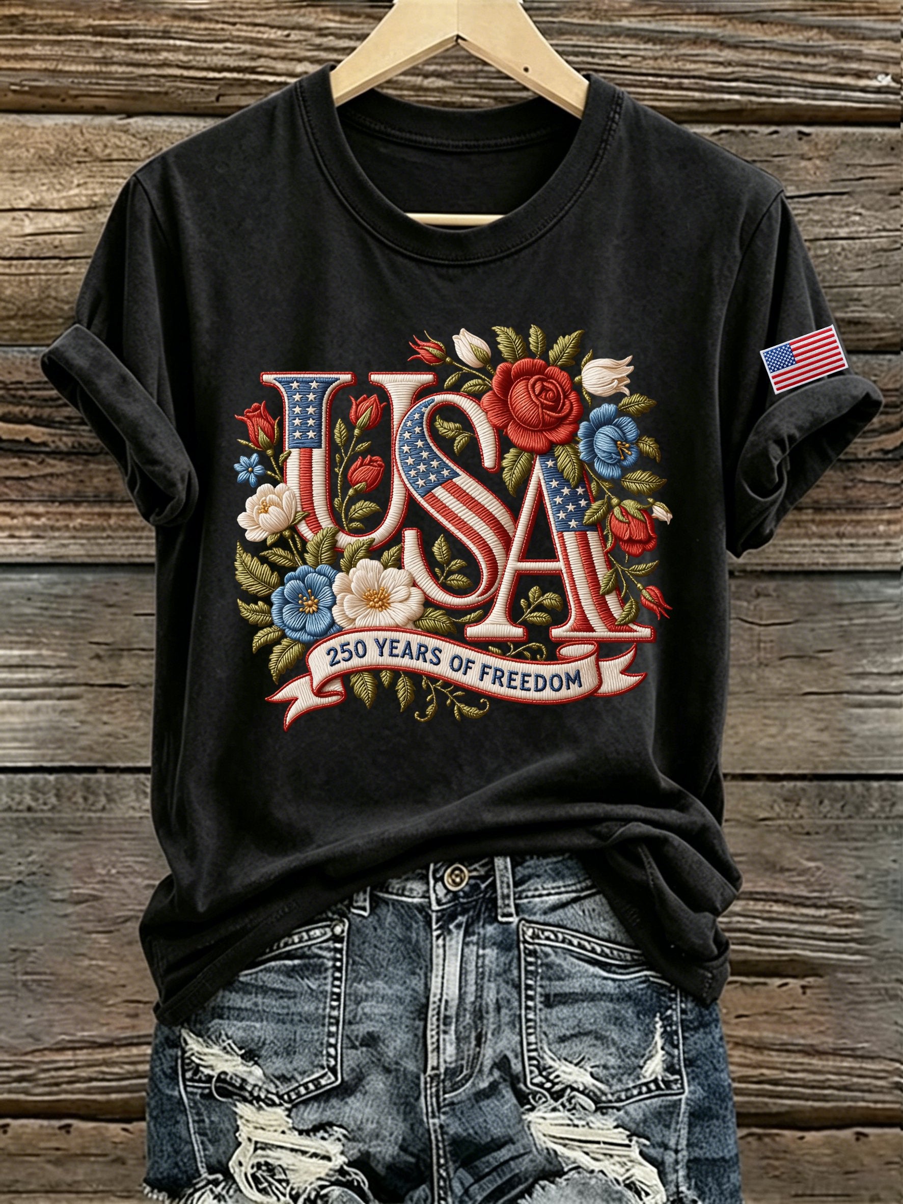 Women's 250 Years Of Freedom Print T-shirt