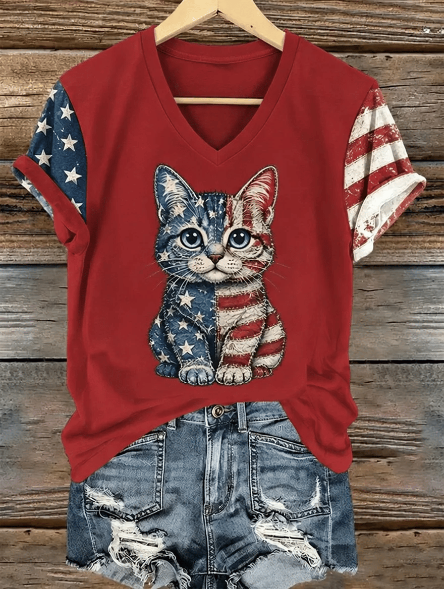 Women'S Casual U.S. 250th Anniversary Commemorative Printed T-Shirt