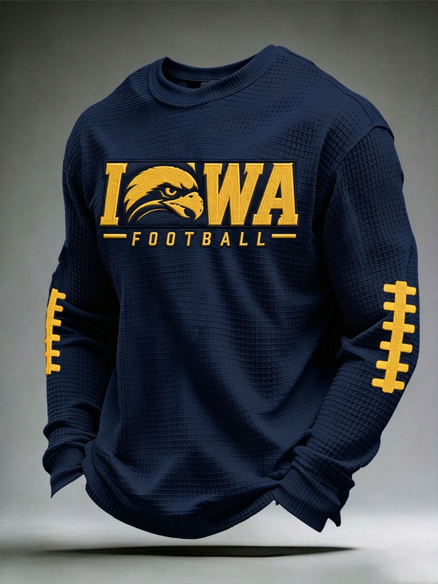 Men'S Football Printed Waffle T-Shirt