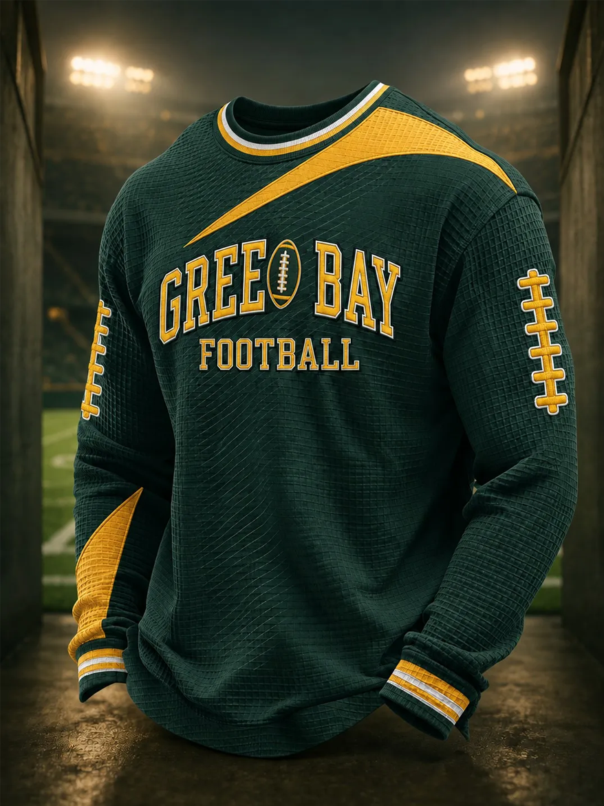 Men'S Football Fan Print Casual Top