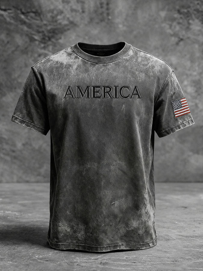 Men's America 250th Anniversary Printed Casual T-shirt