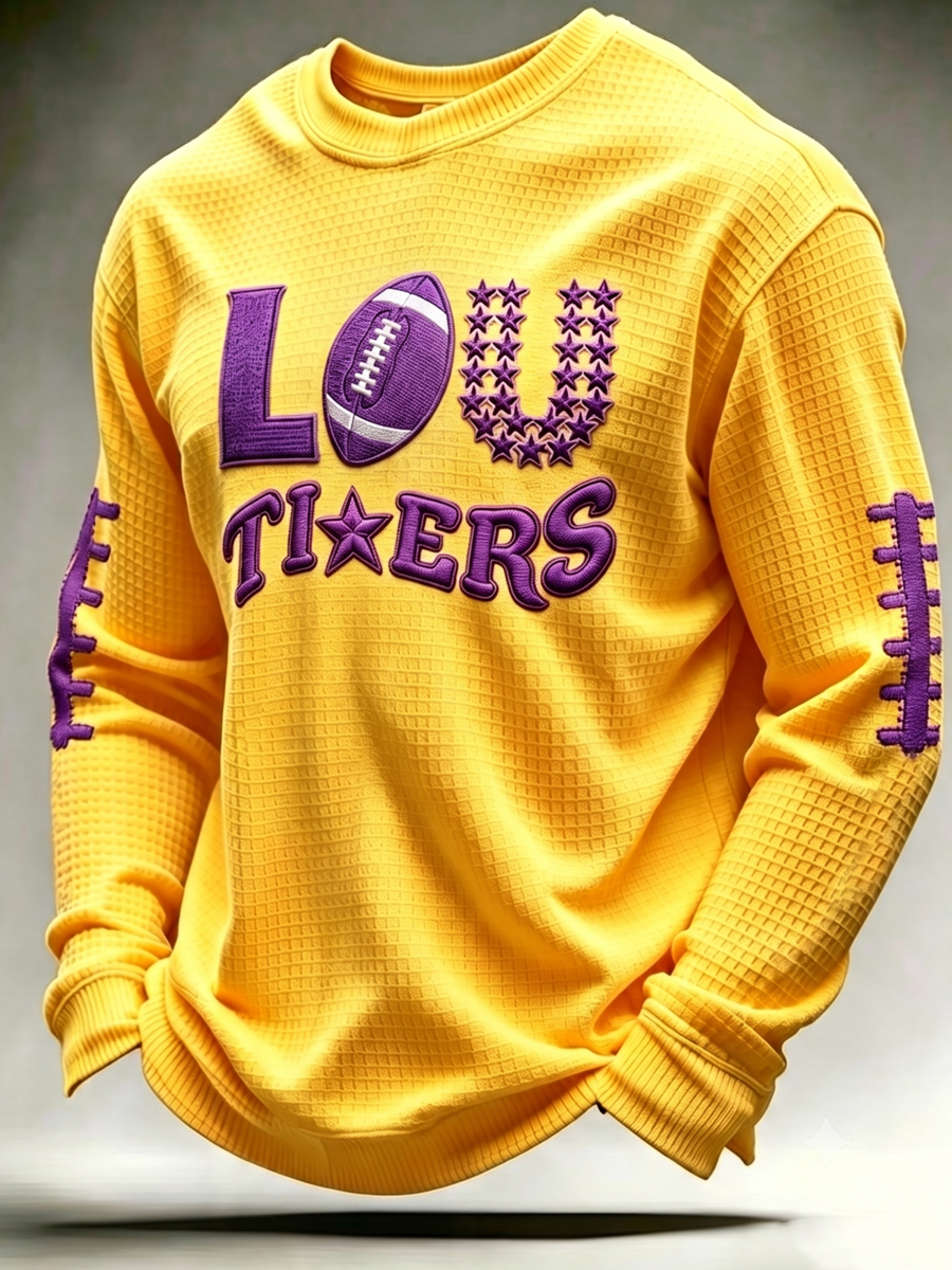 Men'S Rugby Printed Waffle T-Shirt