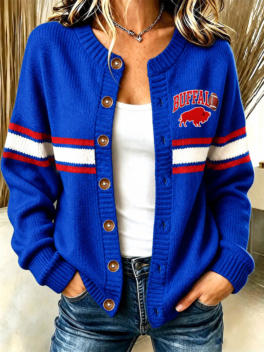 Ladies' Casual Football Fan Casual Cardigan