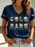 Women's Colorado 150years Anniversary Casual T-shirt