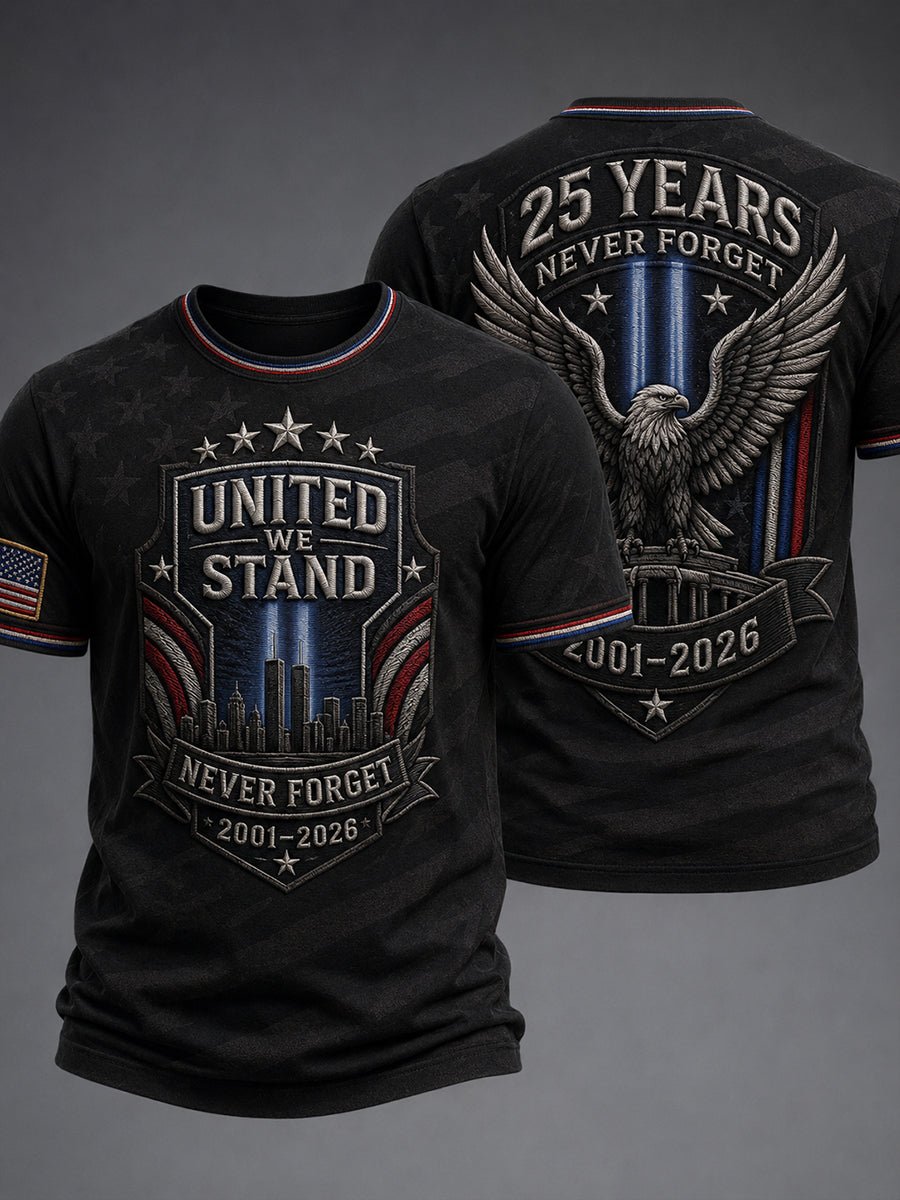Men's 9.11 Never Forget Print Casual T-shirt