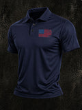 Men's America 250th Anniversary Print Casual Polo Shirt