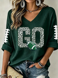 Women's Rugby-Print Top