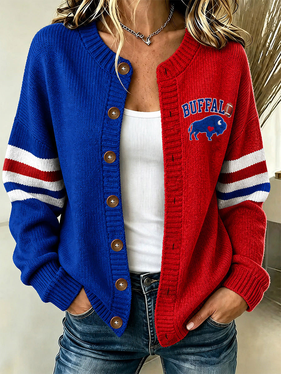 Ladies' Casual Football Fan Casual Cardigan