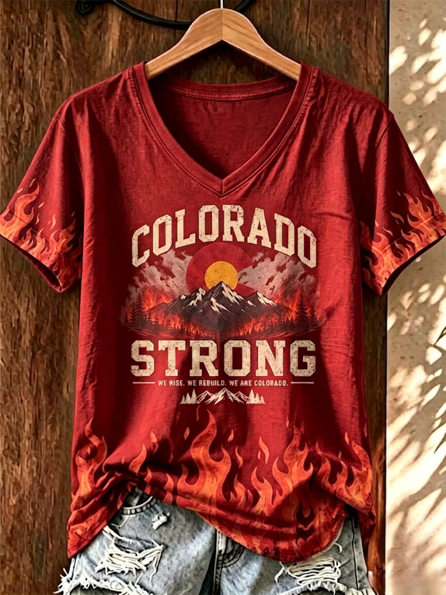 Colorado Strong Commemorative Women'S Casual T-Shirt