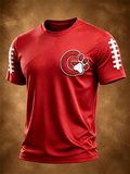Men's Football Print Casual Printed T-shirt