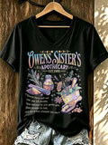 Women's Vintage Owens Sisters Apothecary Print T-shirt
