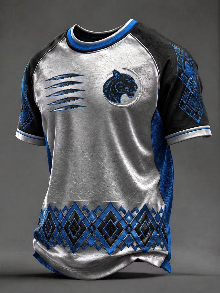 Men'S Football Fans Printed Short Sleeve T-Shirt