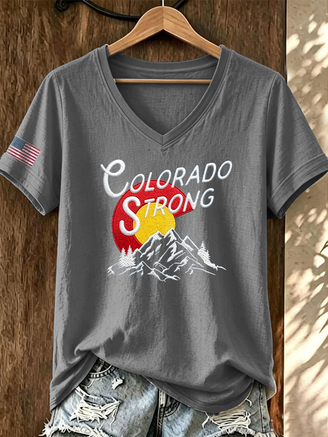 Women'S Casual Colorado Strong T-Shirt