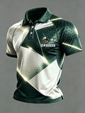 Men's Football Team Fans Football Print Casual Polo