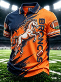 Men'S Football Fan Casual Polo Shirt