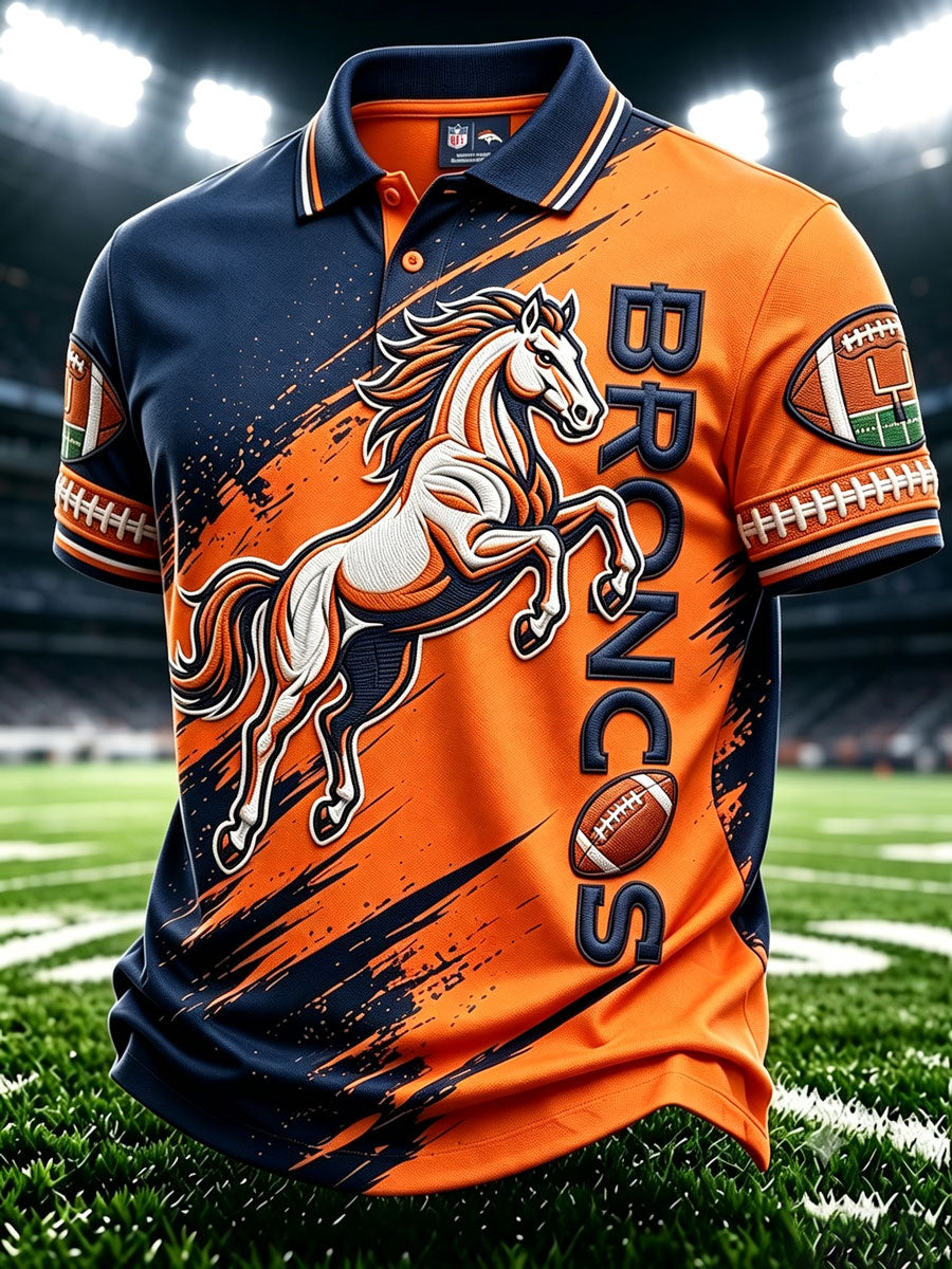 Men'S Football Fan Casual Polo Shirt