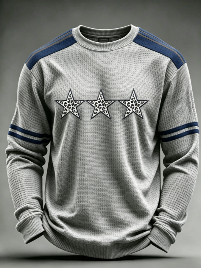 Men'S Football  Printed Waffle T-Shirt