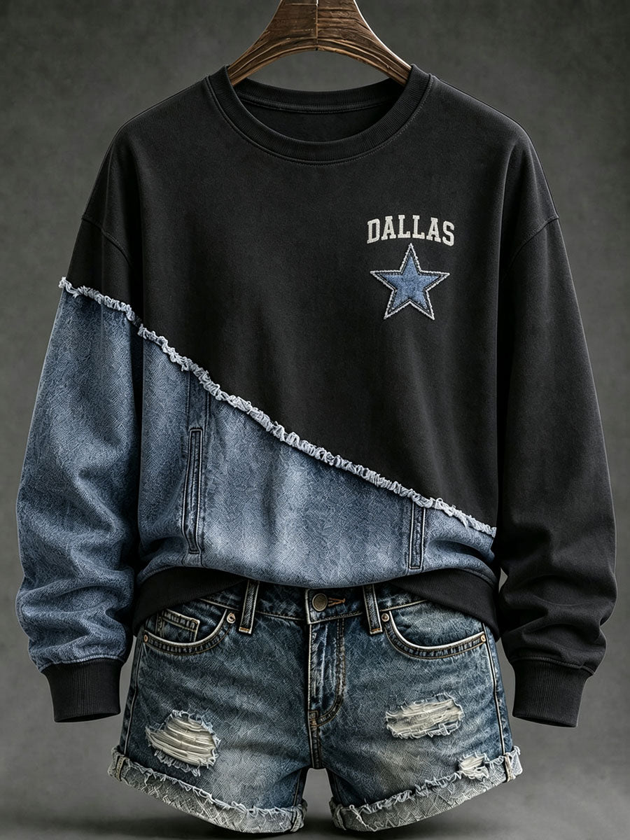 Women's Game Day Football Graphic Casual Sweatshirt