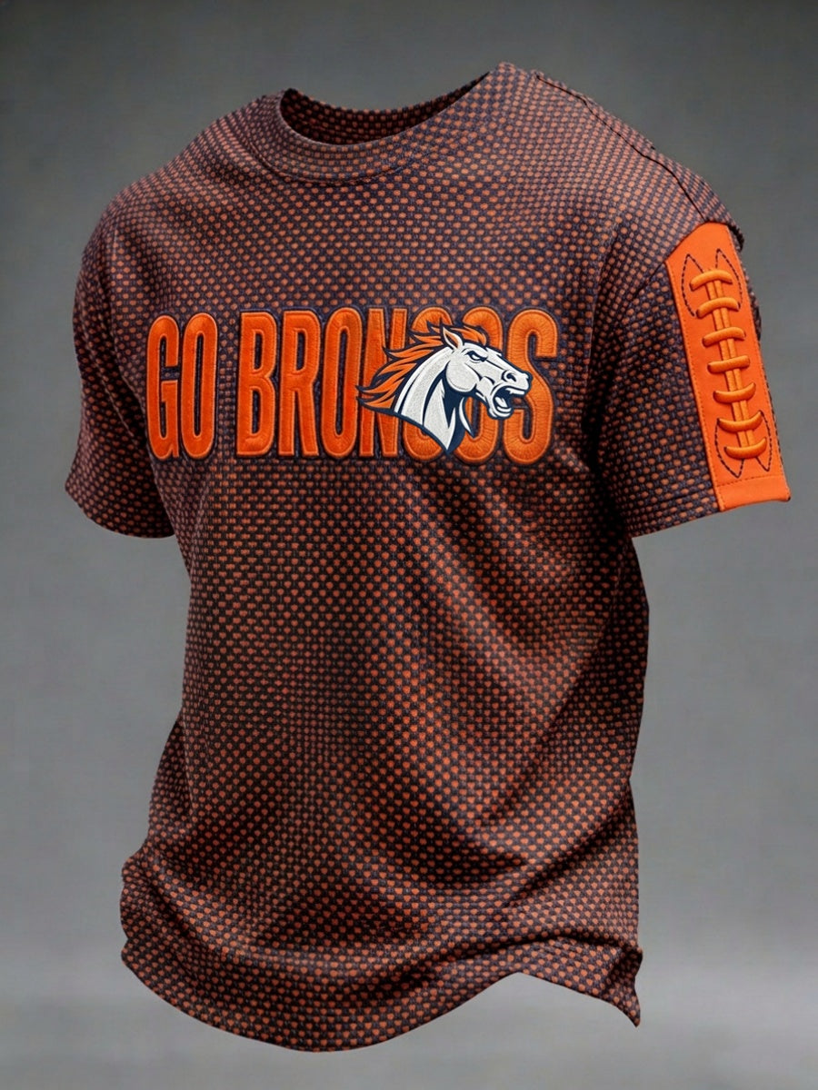 Men's Football Print Casual T-Shirt