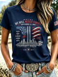 Women's 9.11 Never Forget Printed T-shirt