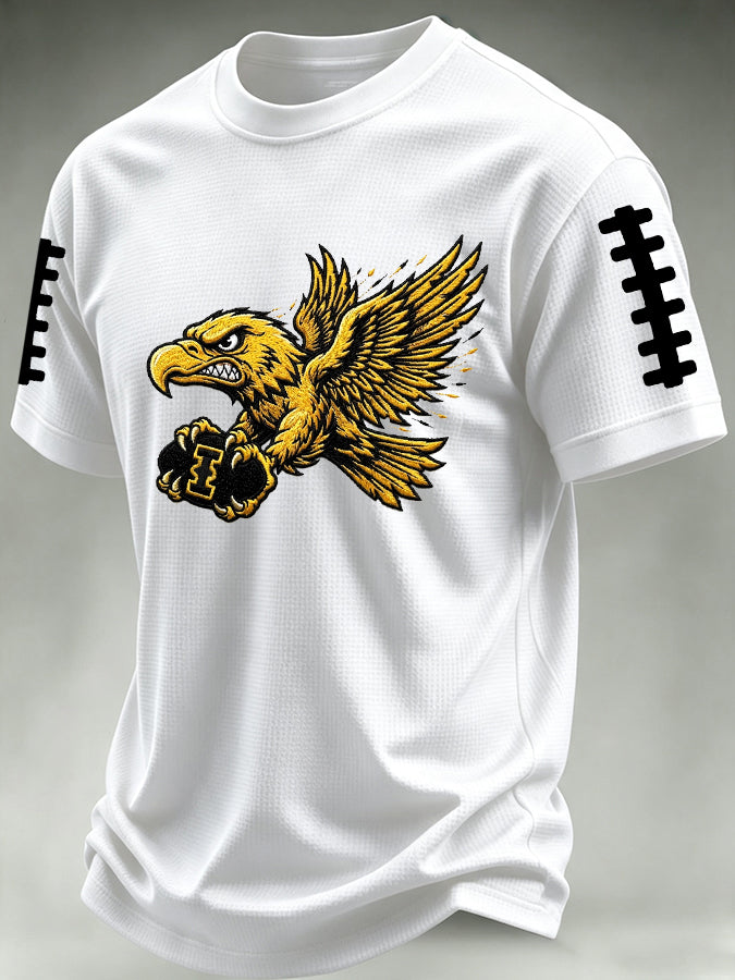 Men'S Football Fans Printed Waffle T-Shirt