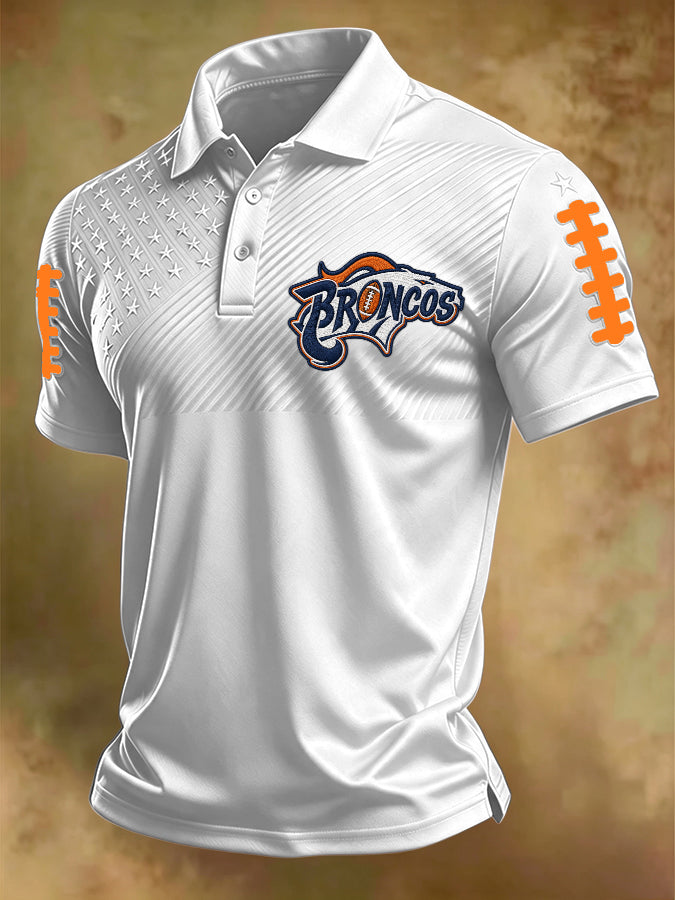 Men's Football Print Casual Printed T-shirt