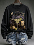 Women's Midnight Margaritas Print Casual Sweatshirt