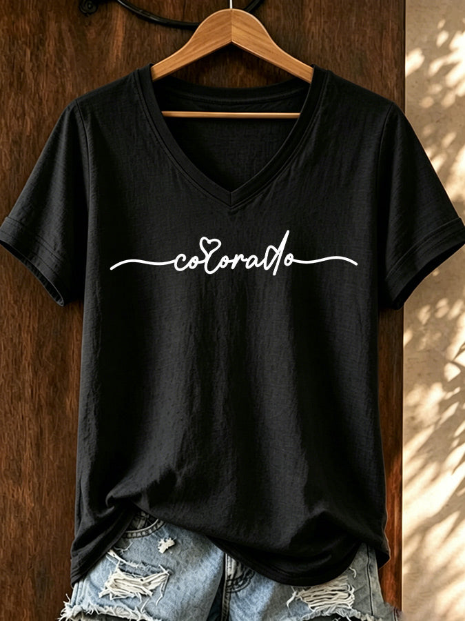 Women'S Casual Colorado Strong T-Shirt