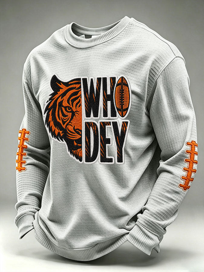 Men'S Football Printed Waffle T-Shirt
