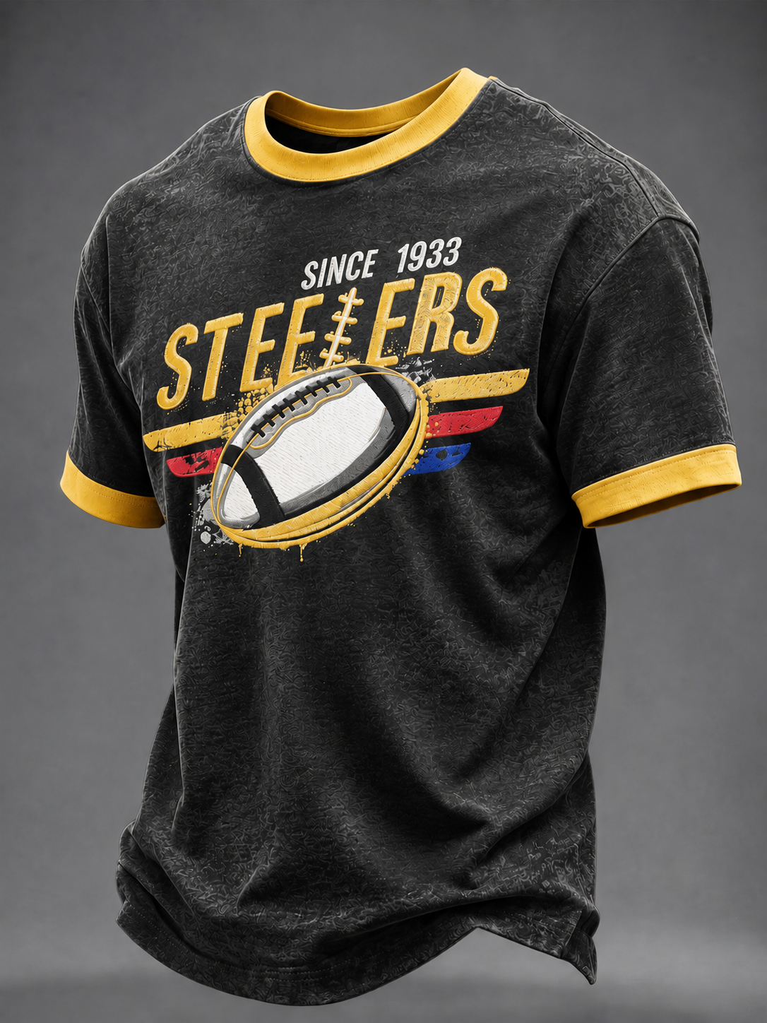 Men's Football printed short sleeved T-shirt