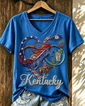 Women's Pray For Kentucky Support Printed T-Shirt