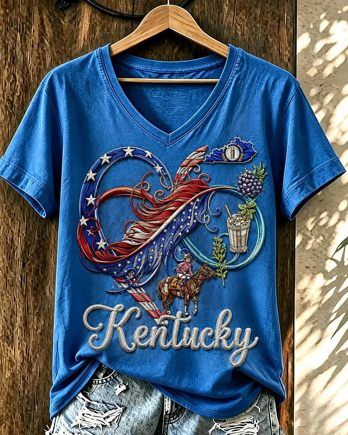 Women's Pray For Kentucky Support Printed T-Shirt