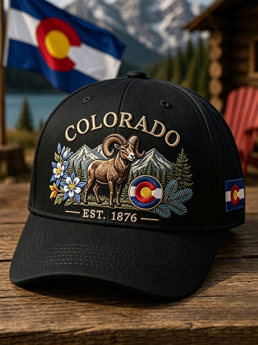 Retro Colorado Environmental Protection Print Baseball Cap