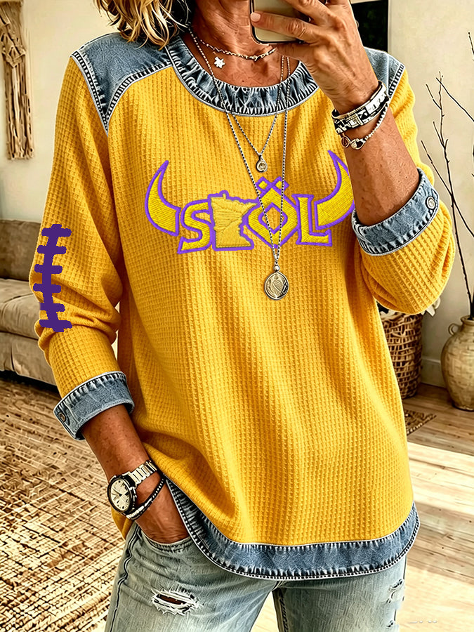 Women'S Football Printed Casual Top