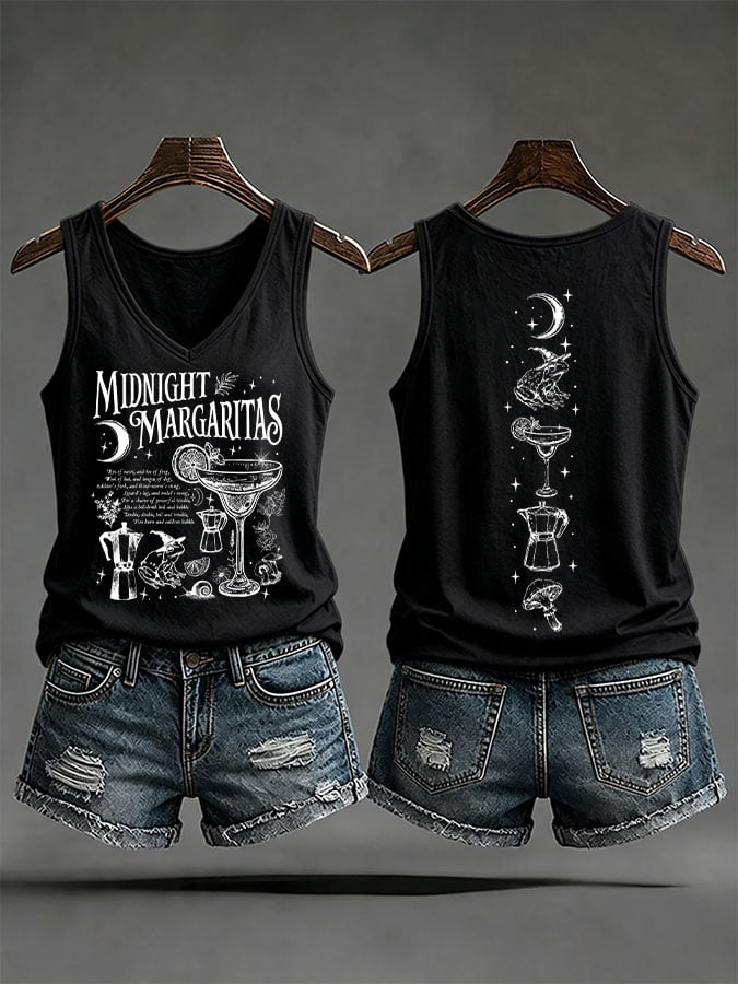 Women's Midnight Margaritas Printed Tank Top