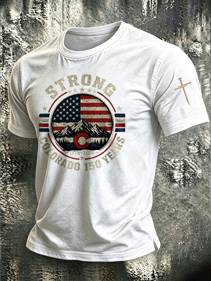 Male COLORADO STRONG Printed T-Shirt
