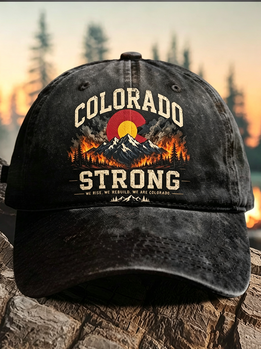Retro Colorado Environmental Protection Print Baseball Cap