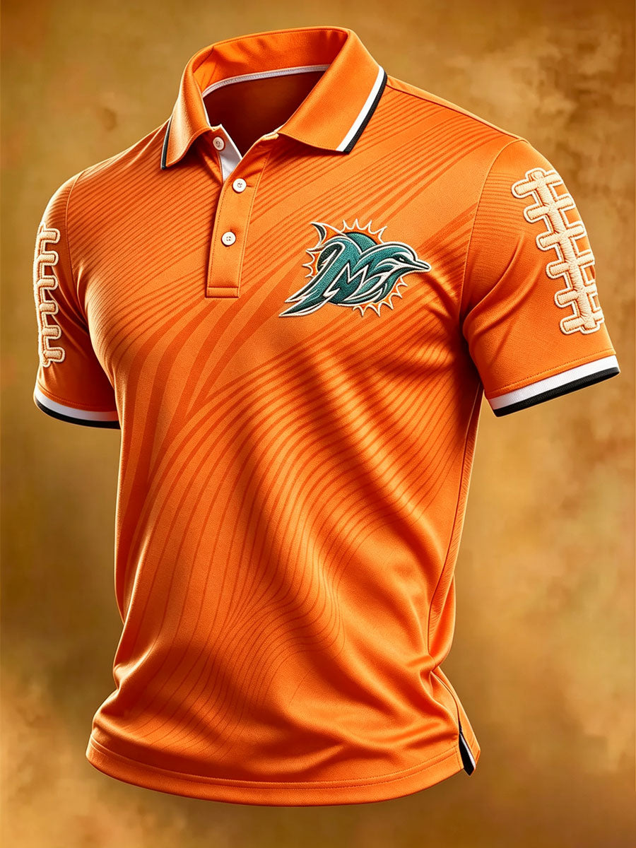 Men'S Retro Football Polo Shirt